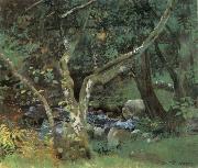 William Stott of Oldham Autumn Woodland painting